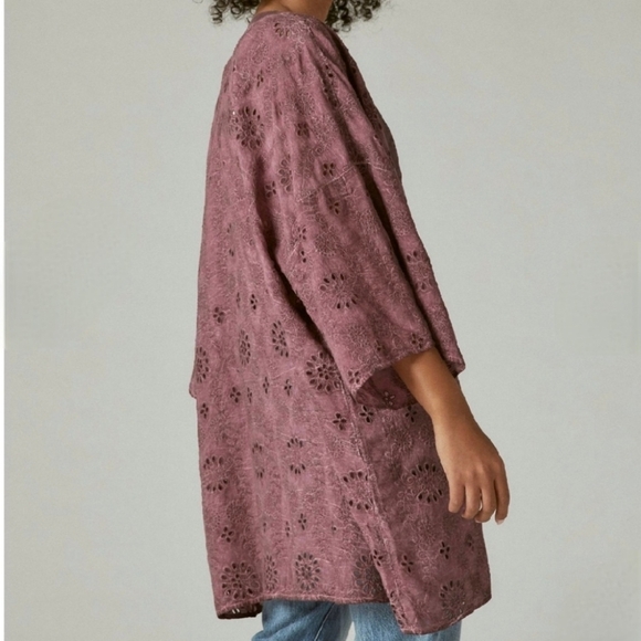 Lucky Brand Eyelet Boho Kimono O/S - Picture 2 of 10